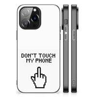 iPhone 14 Pro Max | Telefoon Hoesje | Finger Don&apos;t Touch My Phone - thumbnail