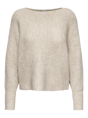 Only Onldaniella L/s Pullover Knt Noos Trui 3525703 Ecru Melange