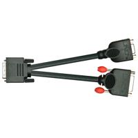 LINDY DVI splitterkabel VGA & DVI-D zwart Dual Link DVI-I M > VGA F + DVI-D F Dual Link - thumbnail