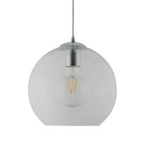 Searchlight Glazen hanglampBalls Ø 25cm grijs met helderglas - 1621CL - thumbnail