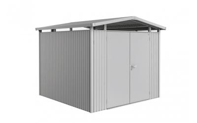 Biohort metalen tuinhuis Panorama Gr. P5 met dubbele deur 273x318 cm zilvergrijs metallic- Zadeldak- Staal- Biohort Biohort metalen tuinhuis Panorama Gr. P5 met dubbele deur 273x318 cm zilvergrijs metallic- Zadeldak- Staal- Biohort