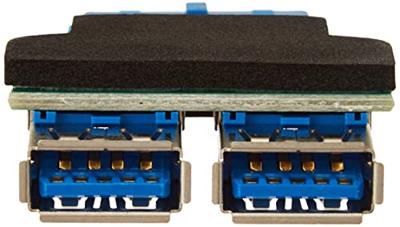 Delock 65324 Adapter USB 3.0 pin header female > 2 x USB 3.0 female - parallel