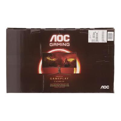 AOC CU34G2X/BK Gaming CU34G2X 86 cm (34 inch) gebogen monitor (QHD, HDMI, DisplayPort, Free-Sync, 1 ms responstijd, 144 Hz, 3440x1440) zwart/rood