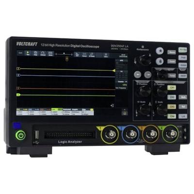 VOLTCRAFT DOV2504F LA Digitale oscilloscoop 250 MHz 4-kanaals 1.25 GSa/s 100 Mpts 12 Bit Digitaal geheugen (DSO), Functiegenerator, Logic-analyser 1 stuk(s)