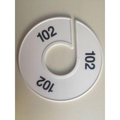 Maatring 11 cm wit/zwart 102