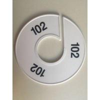 Maatring 11 cm wit/zwart 102 - thumbnail