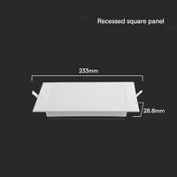 V-TAC VT-61018 104881 LED-inbouwpaneel Energielabel: E (A - G) 18 W Koudwit Wit - thumbnail