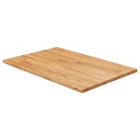 VidaXL Wastafelblad 60x40x1,5cm behandeld massief hout lichtbruin - thumbnail