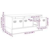 Salontafel 101,5x50x43,5 cm koudgewalst staal mosterdgeel - thumbnail