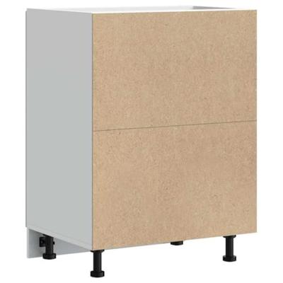 Spoelbakonderkast Lucca bewerkt hout hoogglans wit