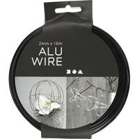 Creativ Company Zacht aluminiumdraad zwart 2mm, 10 meter - thumbnail
