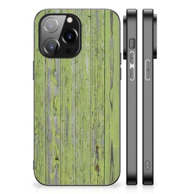 iPhone 14 Pro Max Houten Print Telefoonhoesje Green Wood iPhone 14 Pro Max Houten Print Telefoonhoesje Green Wood