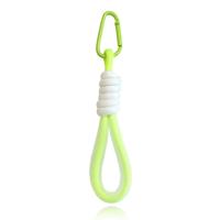 Sleutelhanger/Telefoonkoord met Handige Gesp - Fluor Geel & Wit - thumbnail