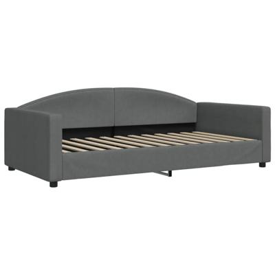 Slaapbank 100x200 cm stof donkergrijs