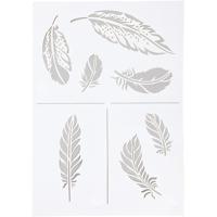 Creativ Company Flexibel sjabloon, veren, a4, vel 210x297 mm, 1 stuk - thumbnail