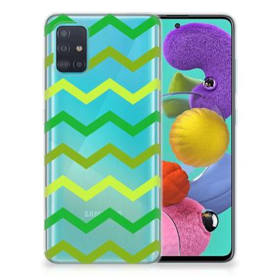 Samsung Galaxy A51 | TPU bumper | Zigzag Groen