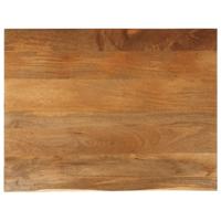 Tafelblad met natuurlijke rand 90x80x2,5 cm massief mangohout - thumbnail
