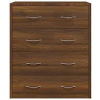 Dressoir met 4 lades 60x30,5x71 cm bruineiken - thumbnail