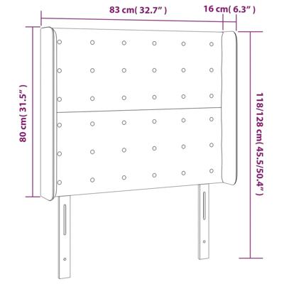 Hoofdbord LED 147x16x78/88 cm stof blauw