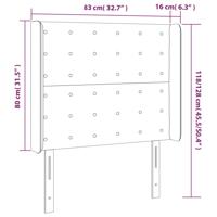 Hoofdbord LED 147x16x78/88 cm stof blauw - thumbnail