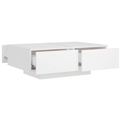 Salontafel 90x60x31 cm spaanplaat wit