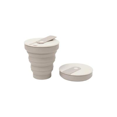 Beewise Opvouwbare siliconen reisbeker - lichtgrijs - 355ml