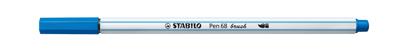 Stabilo pen 68 brush - viltstift - donkerblauw (41) Stabilo pen 68 brush - viltstift - donkerblauw (41)