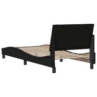 Bedframe zonder matras 90x200 cm stof zwart - thumbnail