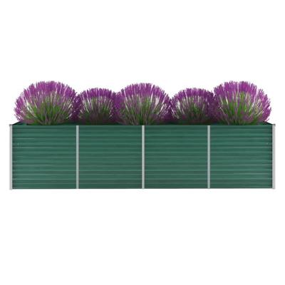 Plantenbak 320x80x77 cm gegalvaniseerd staal groen