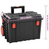 Flightcase draagbaar 55,5x34,5x13,5 cm PP zwart - thumbnail