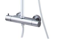 Wiesbaden Caral thermostaatkraan voor thermostatische regendoucheset opbouw chroom - thumbnail