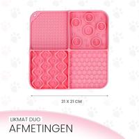 Eat Slow Live Longer Lick Mat Dimensions Rectangle Pink - thumbnail
