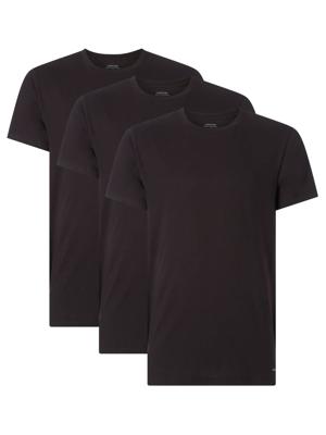 Calvin Klein 3-pack heren T-shirts - Crew neck - 100% katoenen heren ondershirts met ronde hals en korte mouw - S - Zwart - S - S - S - S - S