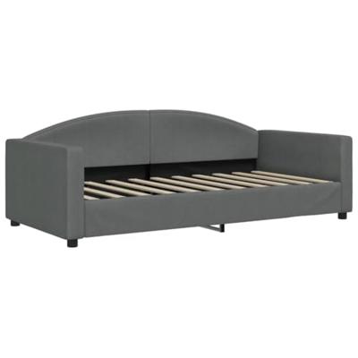 Slaapbank onderschuifbed matrassen 90x190 cm stof donkergroen