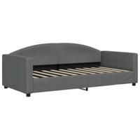 Slaapbank onderschuifbed matrassen 90x190 cm stof donkergroen - thumbnail