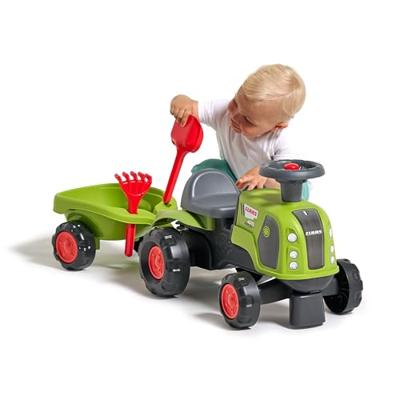 Falk Baby Claas looptractor met aanhanger