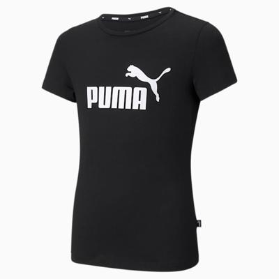 T-Shirt met Korte Mouwen voor kinderen Puma Ess Logo G Zwart Maat 7-8 jaar