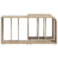 VidaXL Opbergschappen 2 st poly rattan beige - thumbnail