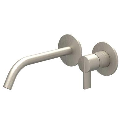 IVY Pact Wastafelkraan Afbouwdeel - 2-Gats Wandmontage - Gebogen Uitloop - Geborsteld Nickel PVD