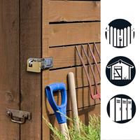 Masterlock 63mm wide x 15mm thick - 18mm hardened steel shackle, 10mm diam. - hor - 606EURD - thumbnail