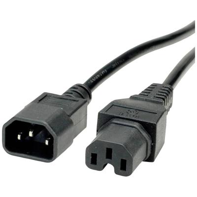 VALUE Stroomkabel IEC320/C14 male - C15 female, H05RN-F, zwart, 0,5 m VALUE Stroomkabel IEC320/C14 male - C15 female, H05RN-F, zwart, 0,5 m