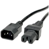 VALUE Stroomkabel IEC320/C14 male - C15 female, H05RN-F, zwart, 0,5 m - thumbnail