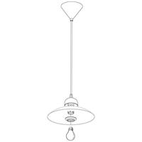 Eglo HanglampVetro gegolfd wit - 82785 - thumbnail