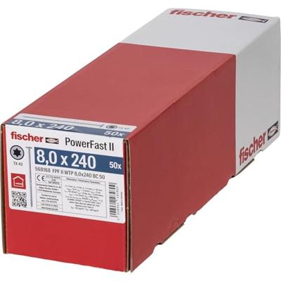 Fischer 568168 PowerFast II Riembouten 8 mm 240 mm Interne vertanding Staal Galvanisch verzinkt 50 stuk(s) Fischer 568168 PowerFast II Riembouten 8 mm 240 mm Interne vertanding Staal Galvanisch verzinkt 50 stuk(s)