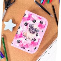 Baagl Etui - Pennenzak Mopshond Pootjes 1-rits - thumbnail