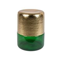 Dutchbone Bijzettafel 'Cave' IJzer en glas, 35cm, kleur Groen - thumbnail