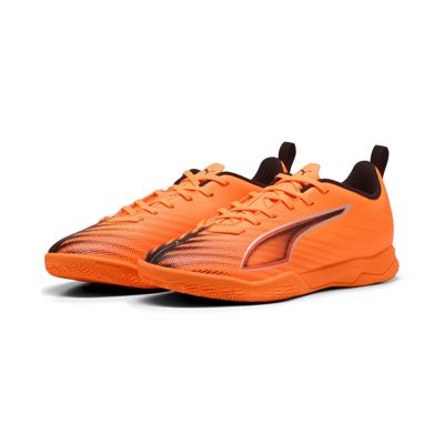 PUMA Ultra 6 Play Zaalvoetbalschoenen (IN) Kids Oranje Zwart Zilver PUMA Ultra 6 Play Zaalvoetbalschoenen (IN) Kids Oranje Zwart Zilver