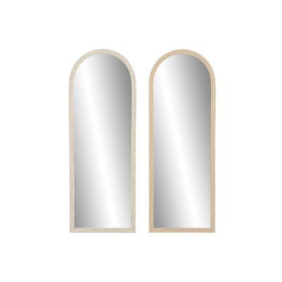 Wandspiegel Home ESPRIT Beige Natuurlijk Scandi (2 Stuks)