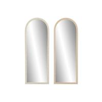 Wandspiegel Home ESPRIT Beige Natuurlijk Scandi (2 Stuks) - thumbnail