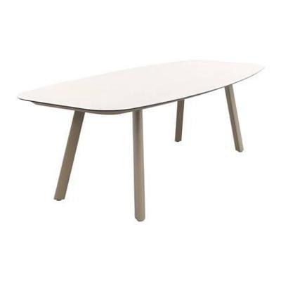 Manolo eettafel latte met geprint keramiek tafelblad 240 x 103 cm